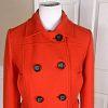 DELIA'S Limited Collection Women Double Breasted Orange Wool Blend Coat Size M