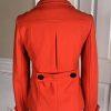 DELIA'S Limited Collection Women Double Breasted Orange Wool Blend Coat Size M
