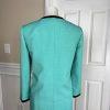 Evan Picone Black Label 2PC Aqua Green Polyester Dress (Size 6) Suit (Size 8)