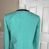 Evan Picone Black Label 2PC Aqua Green Polyester Dress (Size 6) Suit (Size 8)