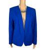 VINCE CAMUTO Blue Open Front Polyester Rayon Stretch Lined Blazer Size 14