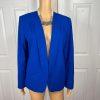 VINCE CAMUTO Blue Open Front Polyester Rayon Stretch Lined Blazer Size 14