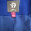 VINCE CAMUTO Blue Open Front Polyester Rayon Stretch Lined Blazer Size 14