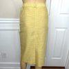 KASPER Polyester Rayon Skirt Suit Size 20W Stand Up Collar Yellow Lined 2PC