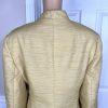 KASPER Polyester Rayon Skirt Suit Size 20W Stand Up Collar Yellow Lined 2PC