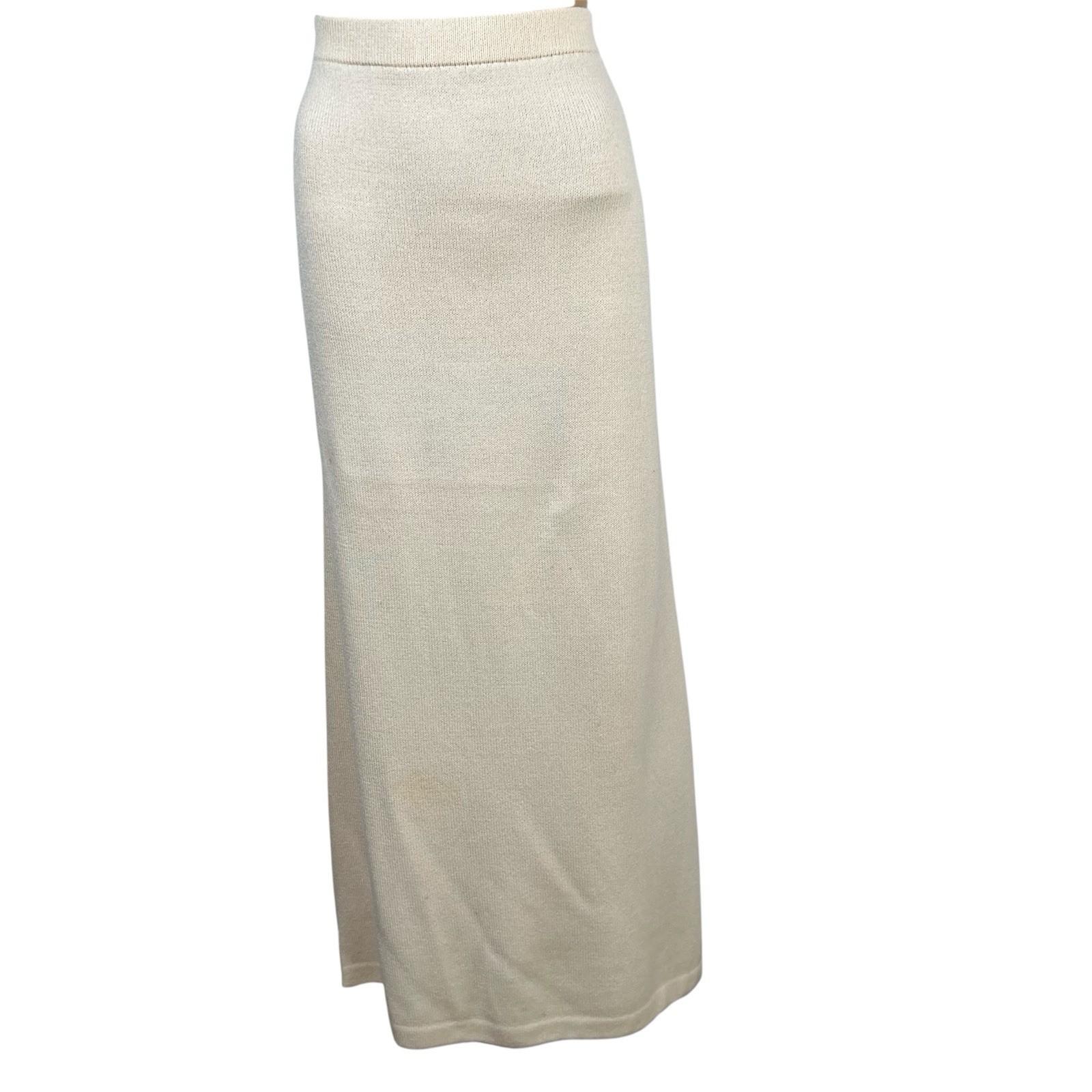 St John Evening By Marie Gray Knit Maxi Pencil Skirt Size 4 Full Zip On Side