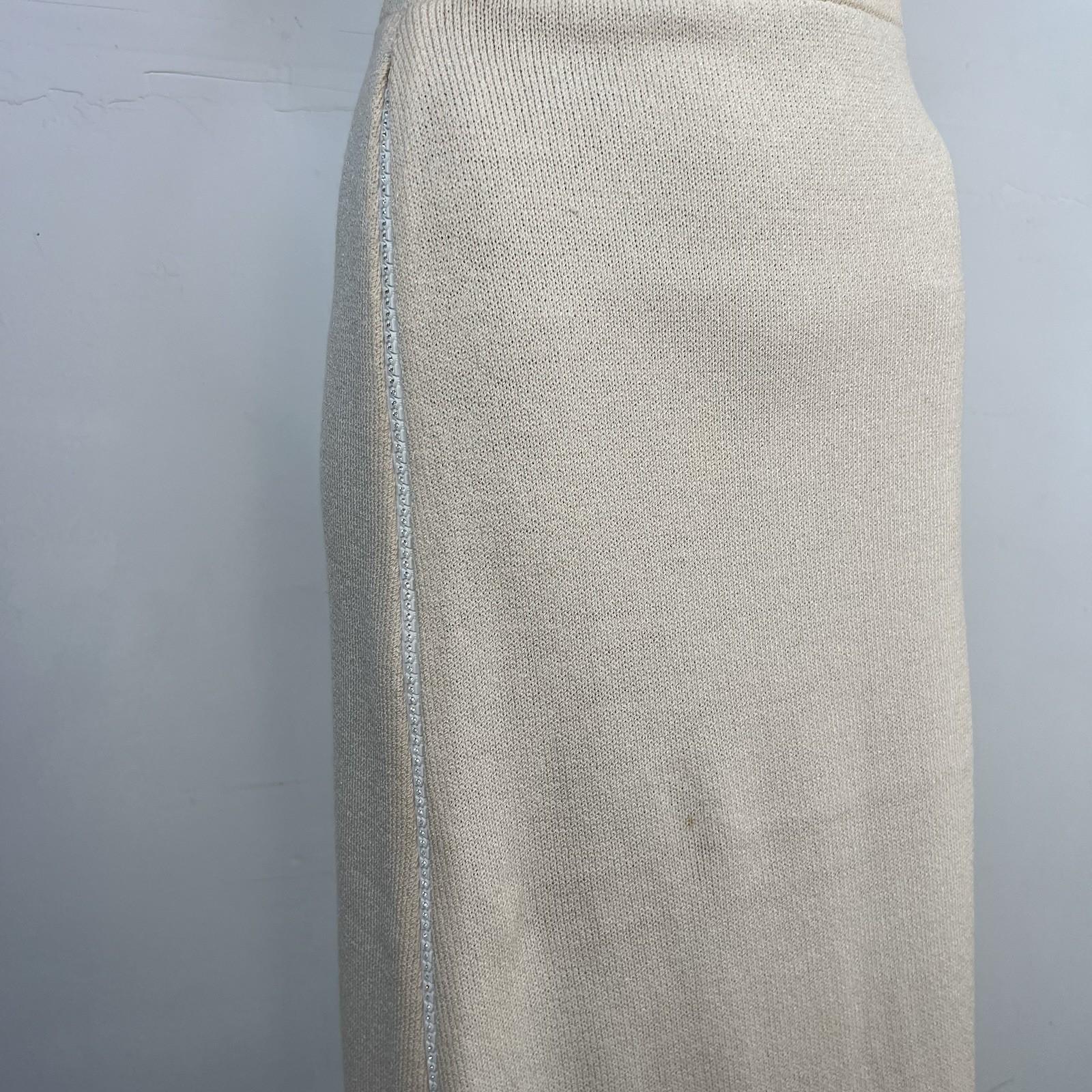 St John Evening By Marie Gray Knit Maxi Pencil Skirt Size 4 Full Zip On Side