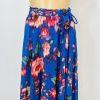 Seventy Venezia Polyester Pleated Wrap Size 44IT / M Blue Pink Made In Italy New