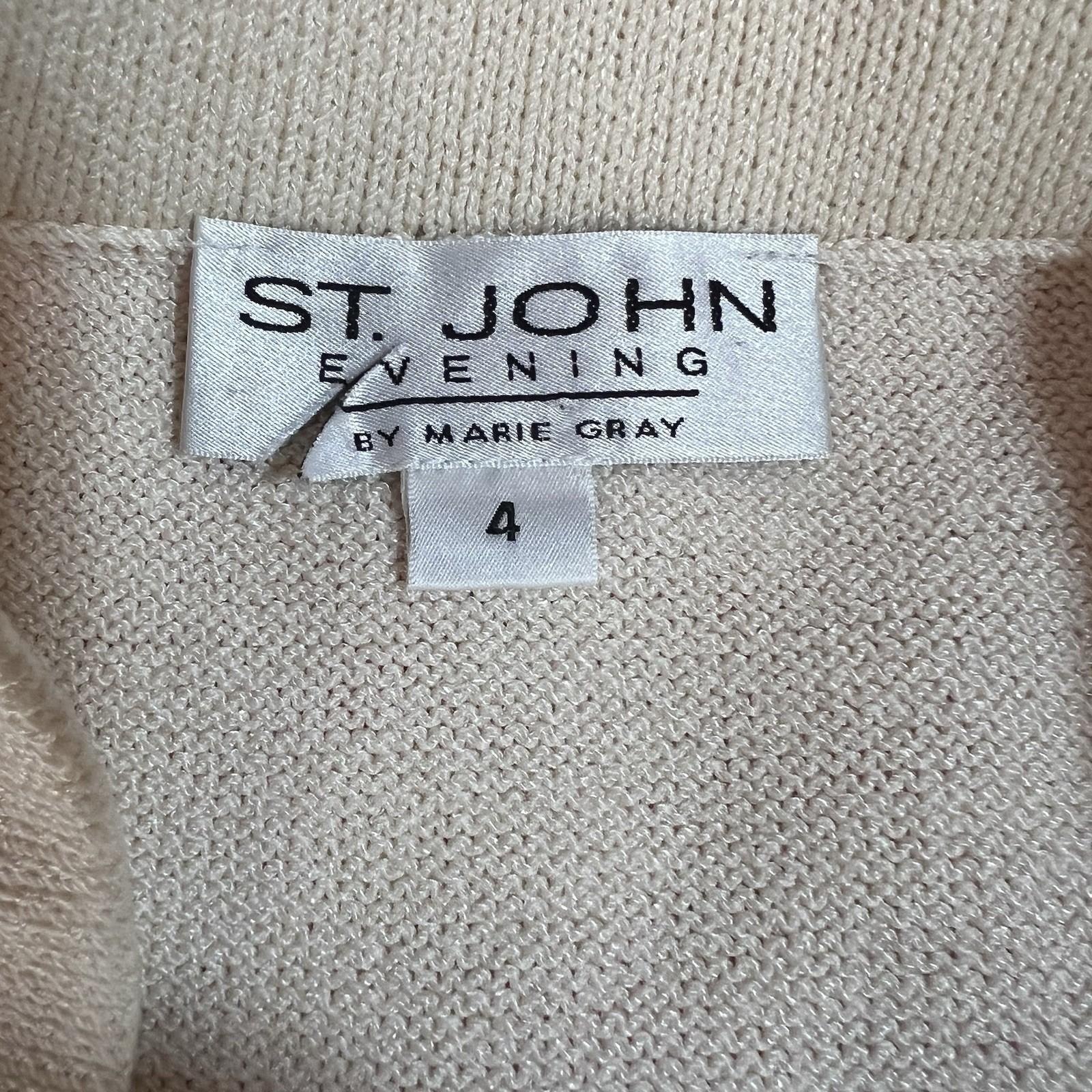 St John Evening By Marie Gray Knit Maxi Pencil Skirt Size 4 Full Zip On Side