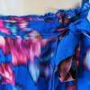 Seventy Venezia Polyester Pleated Wrap Size 44IT / M Blue Pink Made In Italy New