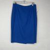 Evan Picone Polyester Skirt Suit Size 8 Blue Notch Collar Business Crepe 2PC New