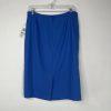 Evan Picone Polyester Skirt Suit Size 8 Blue Notch Collar Business Crepe 2PC New