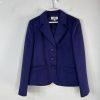 Le Suit 2PC Polyester Lined Notch Collar Skirt Suit Size 14 Purple Timeless