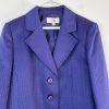 Le Suit 2PC Polyester Lined Notch Collar Skirt Suit Size 14 Purple Timeless
