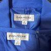 Evan Picone Polyester Skirt Suit Size 8 Blue Notch Collar Business Crepe 2PC New
