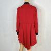Regalia Women Polyester Spandex Oversized Jacket High Low Flowy Red Black Size 8