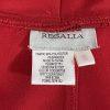 Regalia Women Polyester Spandex Oversized Jacket High Low Flowy Red Black Size 8