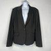 Jones New York 2PC Wide Leg Pant Suit 10 Charcoal Gray Striped 2PC Business New