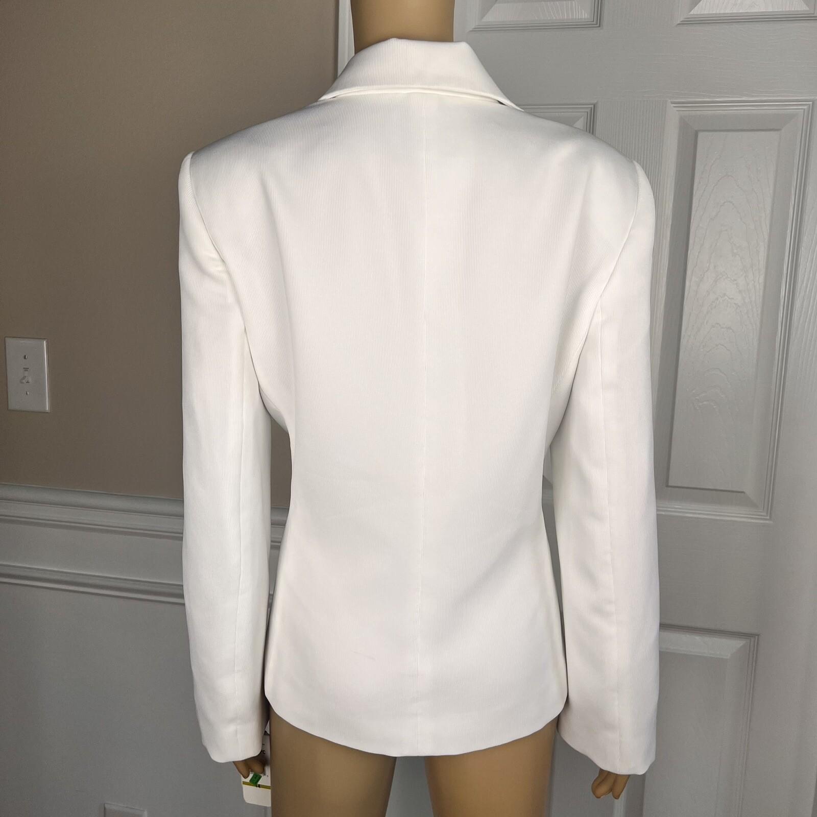 Collections For le Suit Polyester Pant Suit 14 White Peak Collar 2PC Pockets New