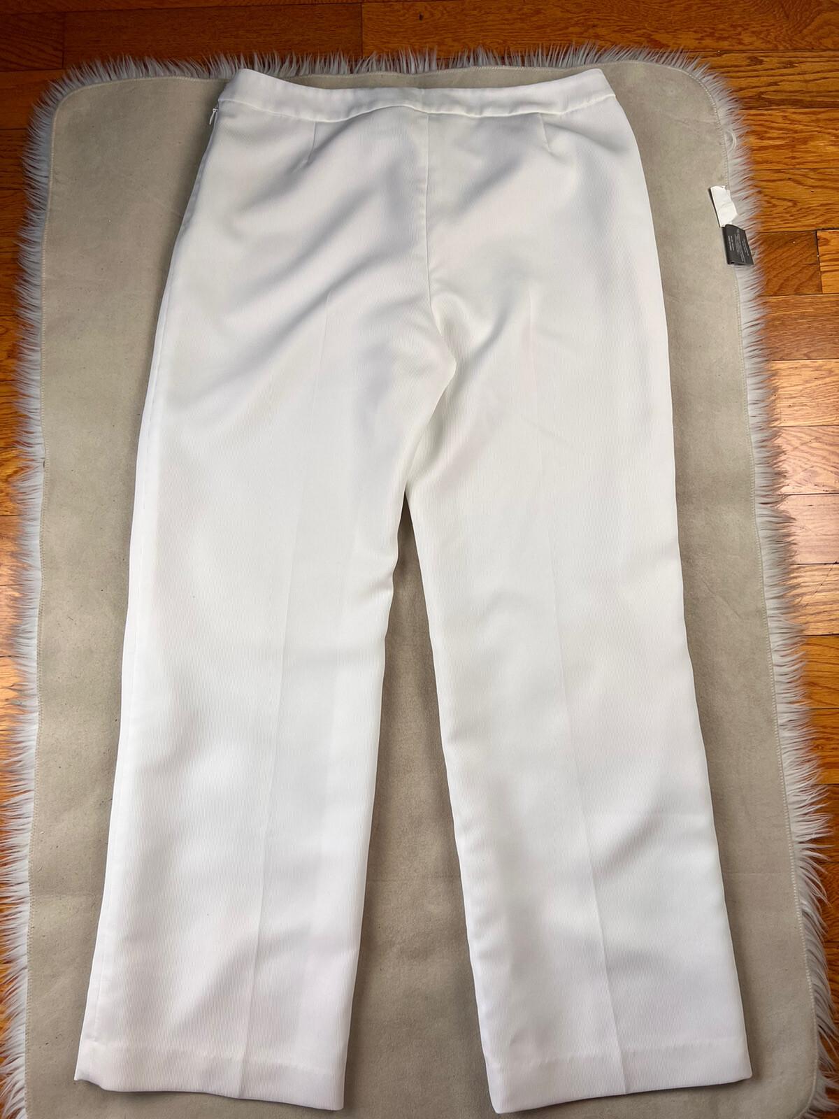 Collections For le Suit Polyester Pant Suit 14 White Peak Collar 2PC Pockets New