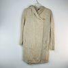 Eileen Fisher Wool Hoodie Cardigan Size M Beige Wrap Sumptuous Pockets Cozy