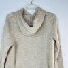 Eileen Fisher Wool Hoodie Cardigan Size M Beige Wrap Sumptuous Pockets Cozy