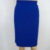 10-5660.jpg TAHARI ASL Polyester Stretch Pencil Skirt Size 4 Blue Lined Business Career New