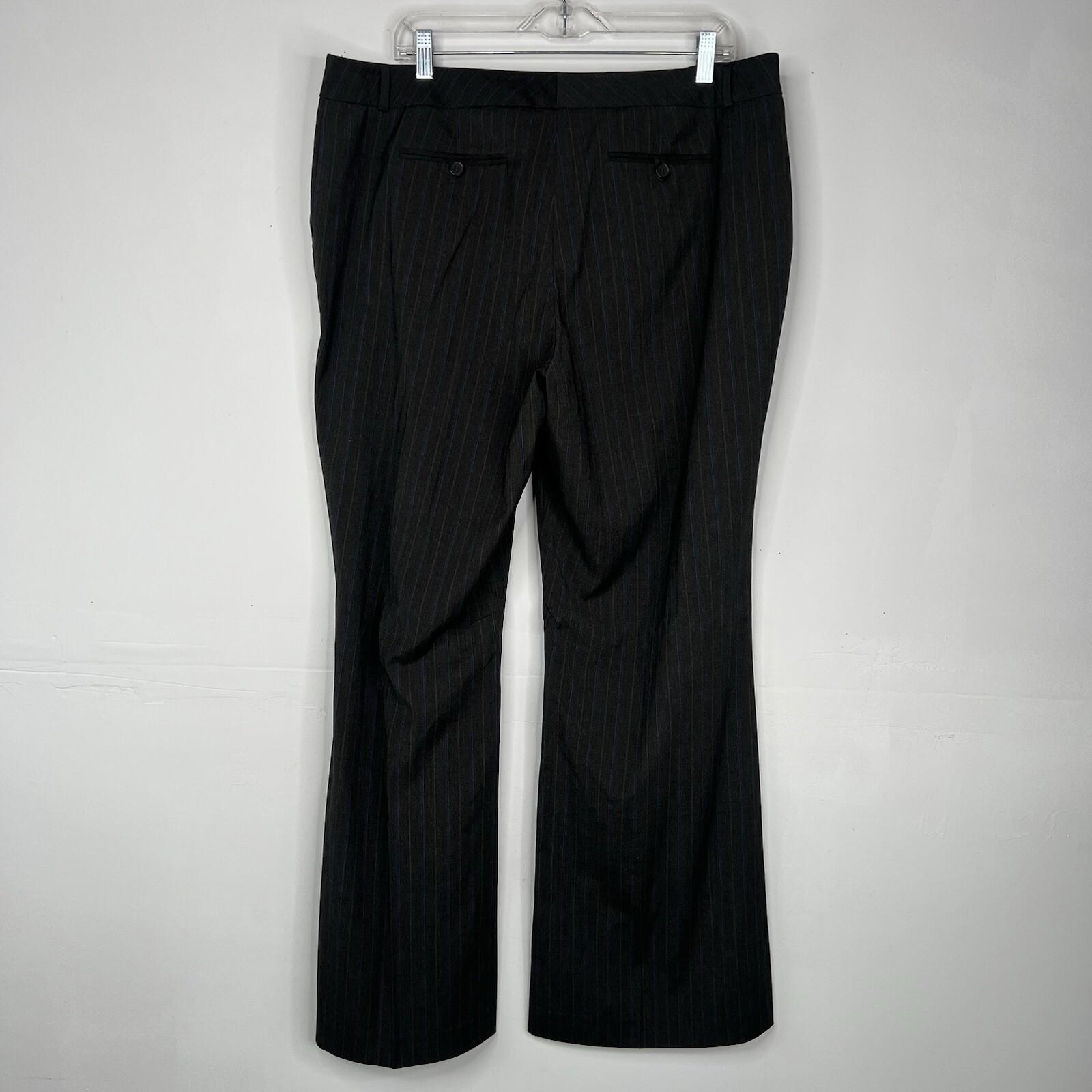 Jones New York 2PC Wide Leg Pant Suit 10 Charcoal Gray Striped 2PC Business New