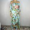 New York &Co Floral Skirt Set M Tall Hawaiian Tropical Wrap Ruffle High Low New