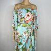 New York &Co Floral Skirt Set M Tall Hawaiian Tropical Wrap Ruffle High Low New