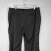 Jones New York 2PC Wide Leg Pant Suit 10 Charcoal Gray Striped 2PC Business New