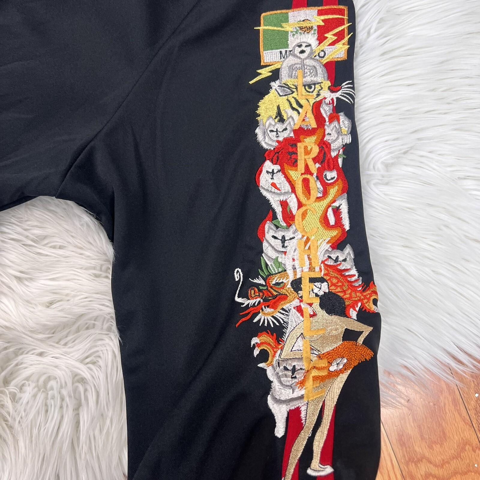 DOUBLET Strangest Comfort Men Black Red Chaos Embroidered Zip Up Track Jacket