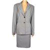 GARFIELD & MARKS 2PC Gray Polyester Mismatch Career Skirt ( Sz 14) Suit (Sz 12)