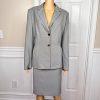GARFIELD & MARKS 2PC Gray Polyester Mismatch Career Skirt ( Sz 14) Suit (Sz 12)