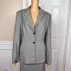 GARFIELD & MARKS 2PC Gray Polyester Mismatch Career Skirt ( Sz 14) Suit (Sz 12)