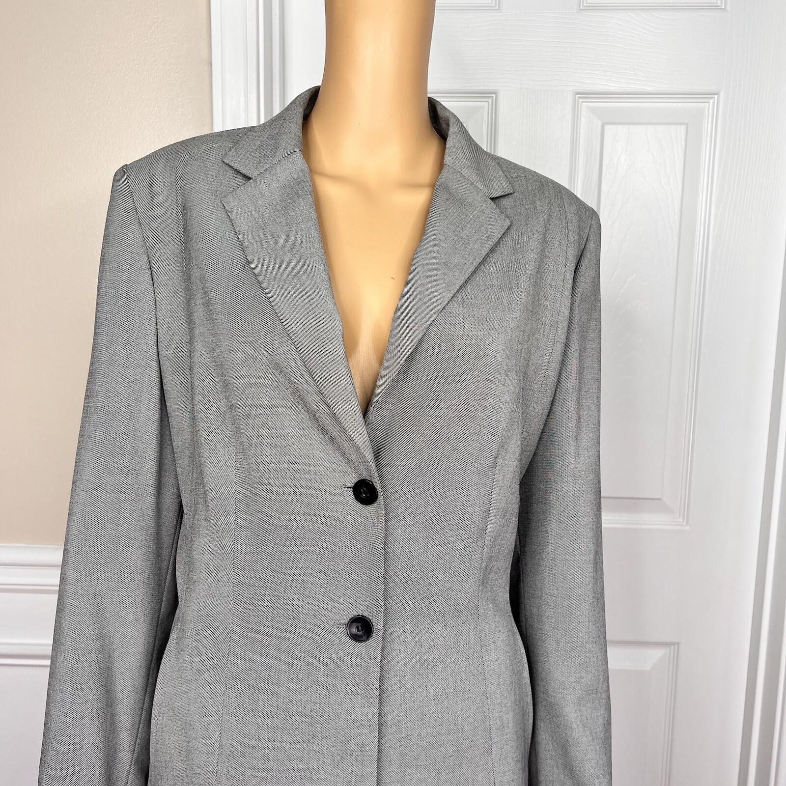 GARFIELD & MARKS 2PC Gray Polyester Mismatch Career Skirt ( Sz 14) Suit (Sz 12)