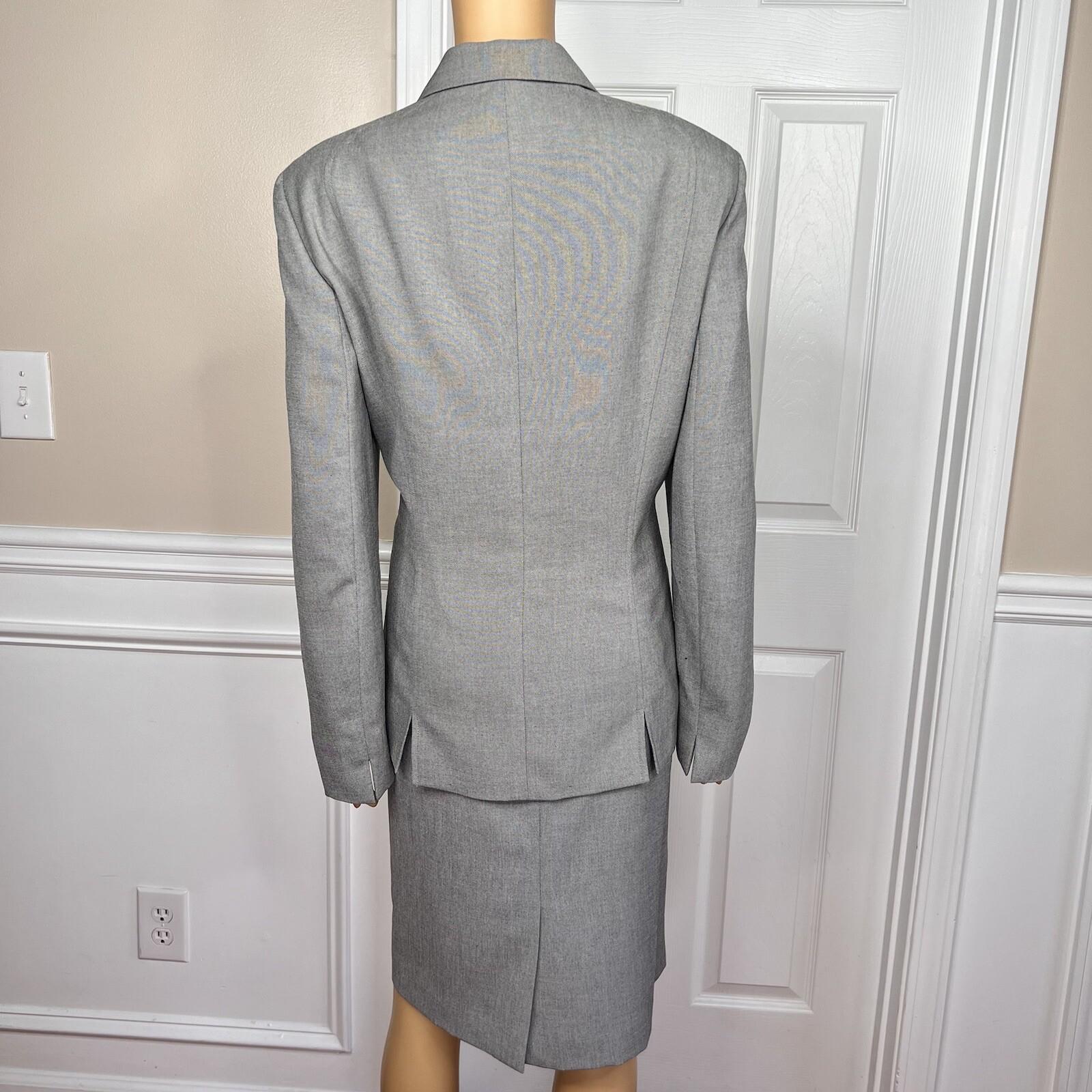 GARFIELD & MARKS 2PC Gray Polyester Mismatch Career Skirt ( Sz 14) Suit (Sz 12)
