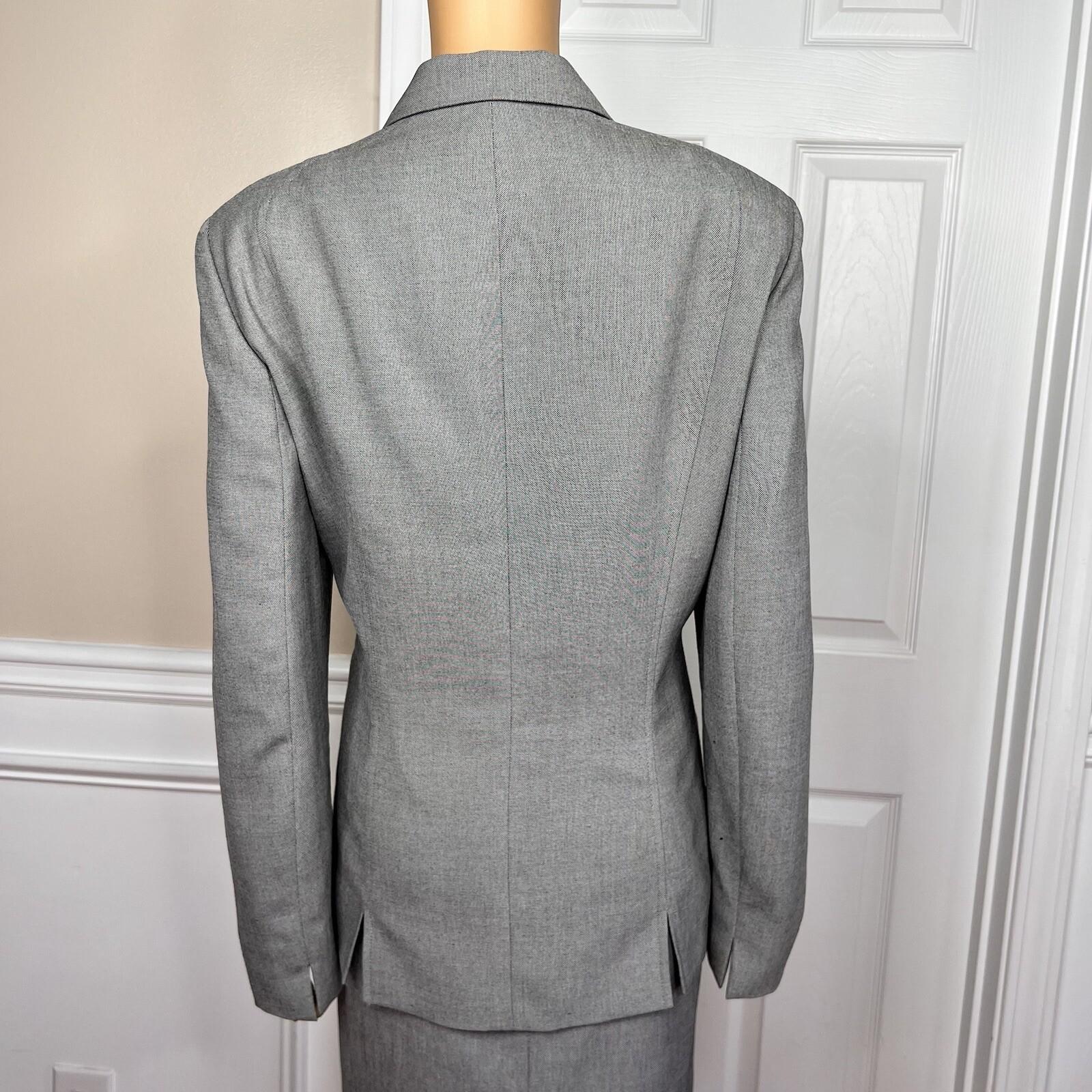 GARFIELD & MARKS 2PC Gray Polyester Mismatch Career Skirt ( Sz 14) Suit (Sz 12)