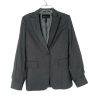 BCBG Maxazria Viscose Blend Blazer Size S Gray Striped Career Stylish Sleeve