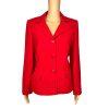 KASPER Women 1PC Red Orange Polyester Lined Peak Collar Career Blazer Size 8