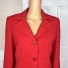 KASPER Women 1PC Red Orange Polyester Lined Peak Collar Career Blazer Size 8