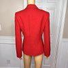 KASPER Women 1PC Red Orange Polyester Lined Peak Collar Career Blazer Size 8