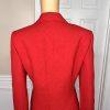 KASPER Women 1PC Red Orange Polyester Lined Peak Collar Career Blazer Size 8
