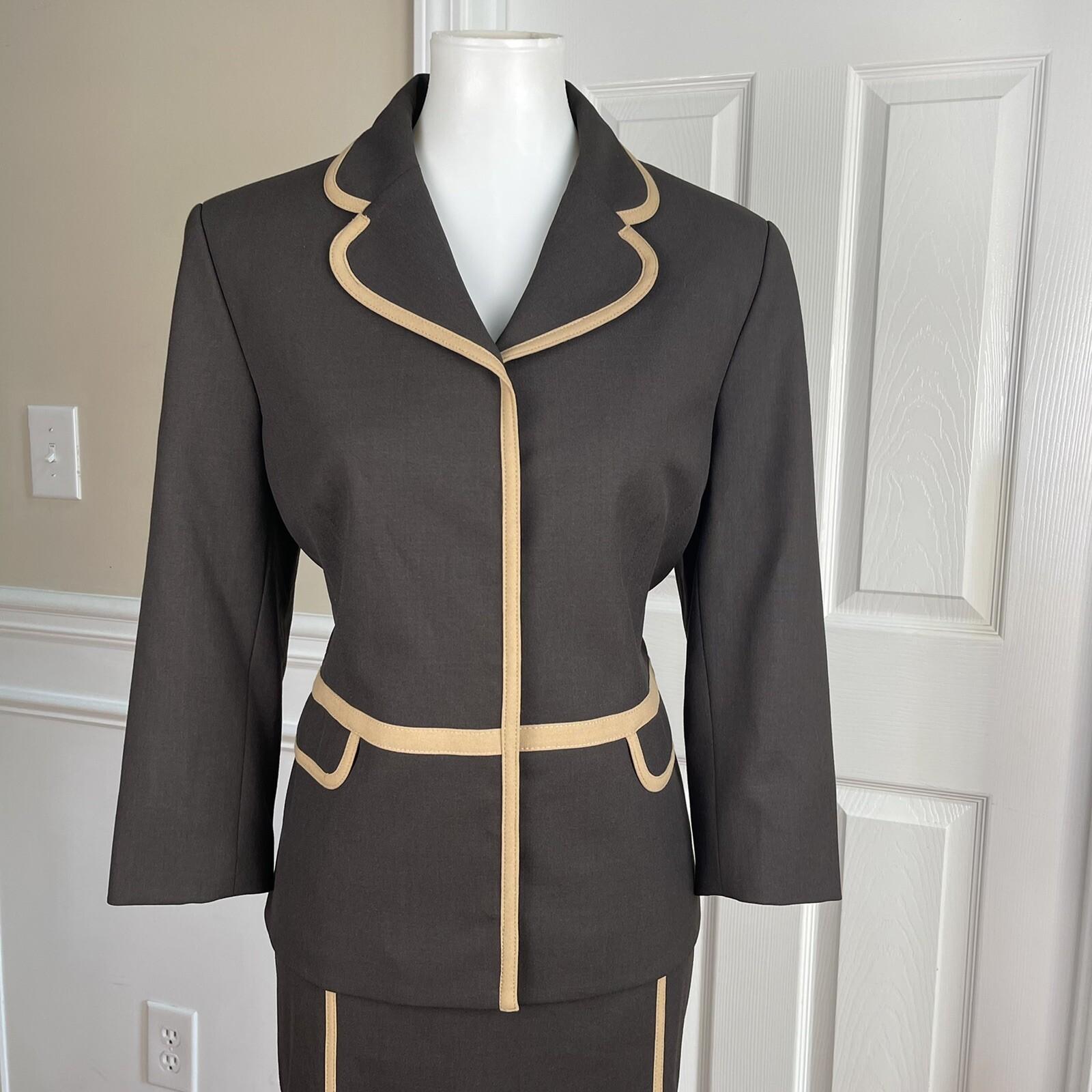 The Limited Polyester Blend Skirt Size 10 Suit Size L Brown Tan Pleated Women