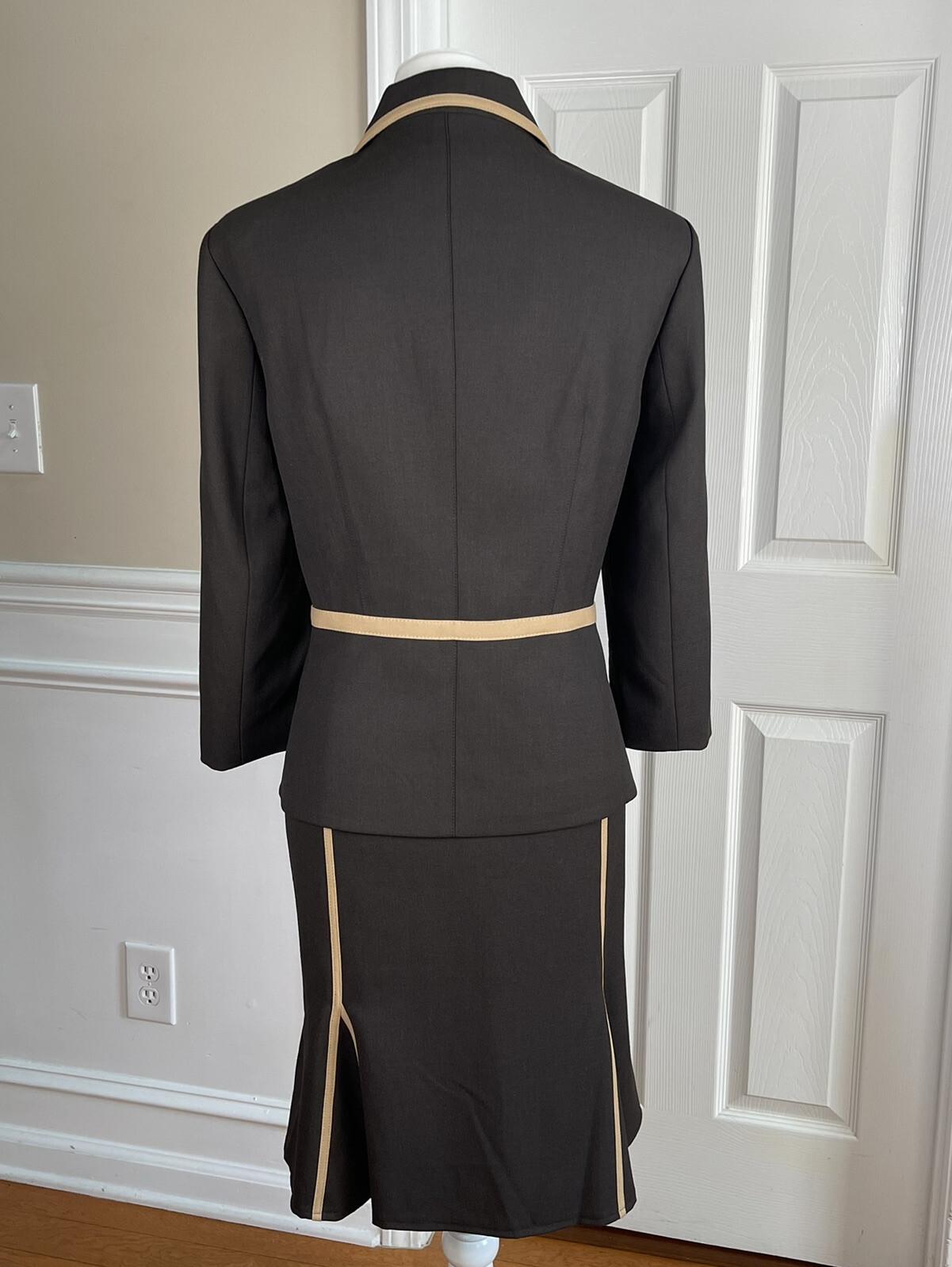 The Limited Polyester Blend Skirt Size 10 Suit Size L Brown Tan Pleated Women