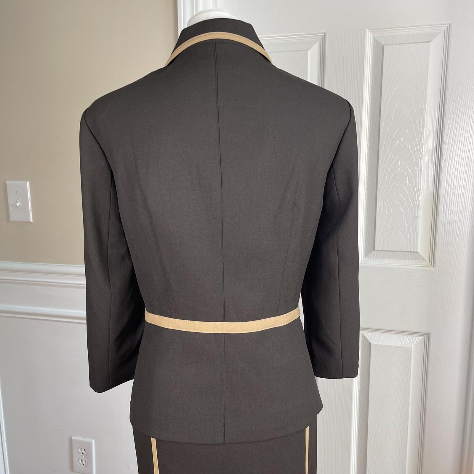 The Limited Polyester Blend Skirt Size 10 Suit Size L Brown Tan Pleated Women