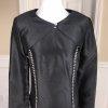 New STACY ADAMS Womens 2 PC Stunning Satin Black Beaded Dress Cardigan Size 10