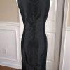 New STACY ADAMS Womens 2 PC Stunning Satin Black Beaded Dress Cardigan Size 10