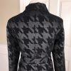 CATO Women Black Metallic Faux Fur Cotton Blend Belted Coat Size S