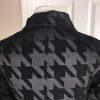 CATO Women Black Metallic Faux Fur Cotton Blend Belted Coat Size S